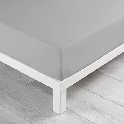 Immagine di douceur d&#039;intérieur, Lenzuolo con angoli elasticizzati (140 x 190 cm) Linette Grigio, 100% Cotone
