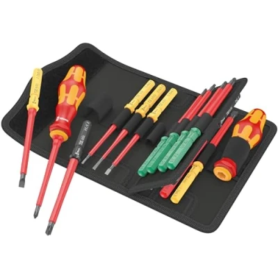 Immagine di Wera 05006611001 VDE Cacciavite porta inserti 17 parti Croce Phillips, Pozidriv, TORX, Taglio