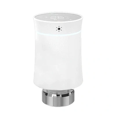 Immagine di Carpango termostato elettronico intelligente per radiatore, con ZigBee3.0, telecomando, programmabile, ideale ZigBee bianco