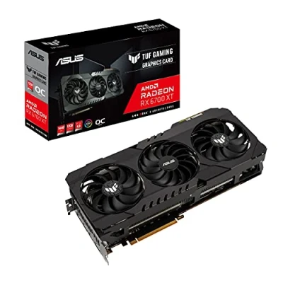 Immagine di Asus TUF Gaming AMD Radeon RX 6700 XT OC Edition Scheda Grafica, RDNA 2, PCIe 4.0, 12GB GDDR6, HDMI 2.1, DisplayPort 1.4a, Ventole Axial Tech e Doppi Cuscinetti a Sfera, GPU Tweak II, Nero