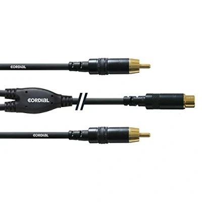 Immagine di Cordial CFY 0,3 ECC Cavo adattatore Y con 3 prese RCA dorate, lunghezza: m