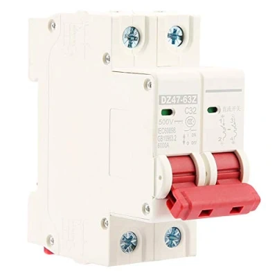 Immagine di Interruttore Magnetotermico 2P Curva C, Automatico Miniaturizzato 32A DC 500V 6kA DZ47 63Z