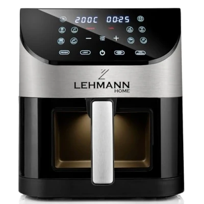 Immagine di Lehmann friggitrice ad aria calda 6L con 10 programmi di cottura, 1500 W e controllo della temperatura 76 200 C, timer touch screen digitale