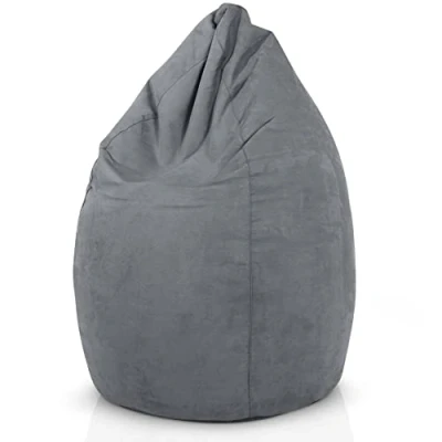 Immagine di Green Bean© Poltrona a sacco con schienale 60x60x90cm Cuscino per interni 220Lt riempimento accogliente e lavabile da pavimento pouf sedia sgabello