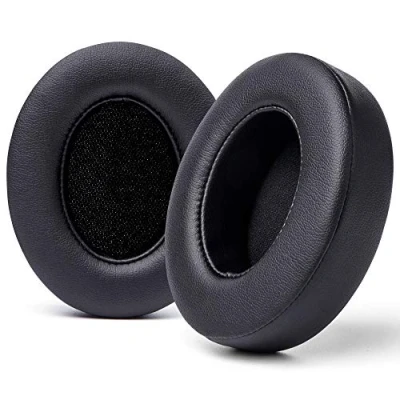 Immagine di WC Cuscini di ricambio per Beats Studio 2 e 3 (B0501, B0500) con senza fili Wicked Cushions NON SI ADATTA solo Pelle morbida, schiuma migliorata adesivo più forte Nero