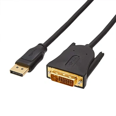 Immagine di Amazon Basics Cavo DisplayPort/DVI, 0.9 m (3 Feet), Nero
