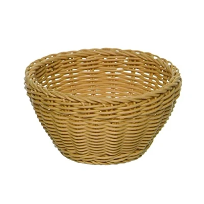 Immagine di APS cestino rotondo &quot;Profi Line&quot;, in vimini beige, polipropilene, contenitore vimini, per pane, alimenti, diametro Ø 16 cm, altezza 8 cm