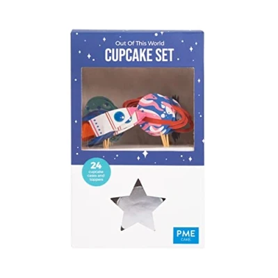 Immagine di PME Set per Cupcake Out of this World Space, 24 Pezzi