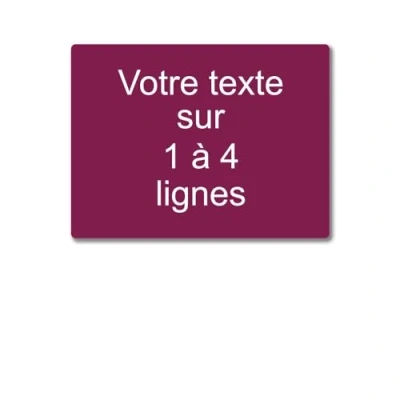 Immagine di Mygoodprice Targa con incisione personalizzata da 1 a 4 righe, 20 x 15 cm, adesiva, colore: Bordeaux