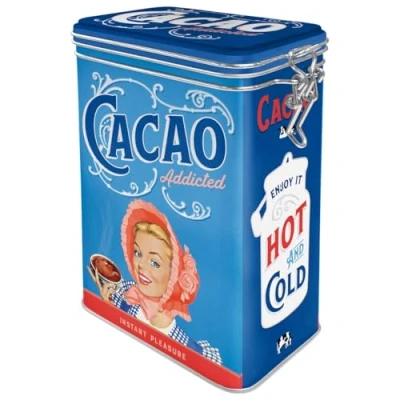 Immagine di Nostalgic Art Contenitori da caffè retrò Cacao Addicted Idea Regalo per Amanti della Nostalgia, con Coperchio Salva Aroma, Design Vintage, 1,3 l