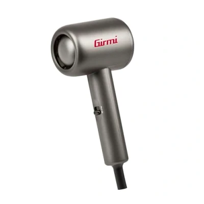 Immagine di Girmi PH04 Asciugacapelli da Viaggio, 1000 W, 2 Velocità, temperature, Design compatto, Leggero, Grigio