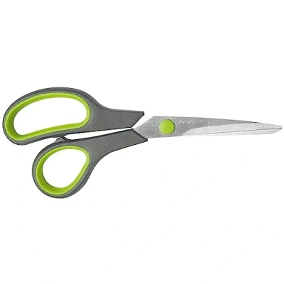 Immagine di FACKELMANN Scissors Forbici, Inossidabile Acciaio Inox TPR Soft Touch, Grigio/Verde/Argento, Universal 22cm
