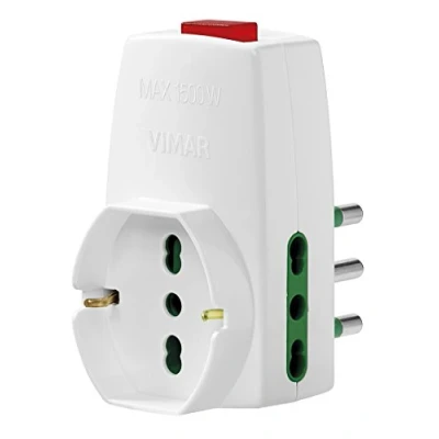 Immagine di Vimar 0P00331.B Adattatore Universale, S17, 2P17/11, Interruttore, Bianco