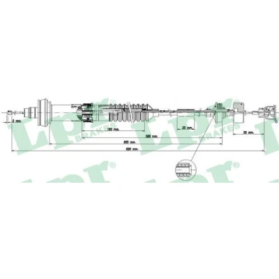 Immagine di LPR C0153C Cavo Frizione con regolazione automatica PEUGEOT: 206 Hatchback, SW