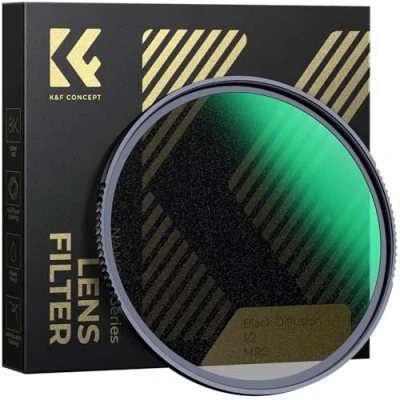 Immagine di K&amp;F Concept Nano X 72mm Filtro Black Mist 1/2, Diffusion 1/2 in Vetro Ottico con 28 Strati di Rivestimento per Ritratti e Video