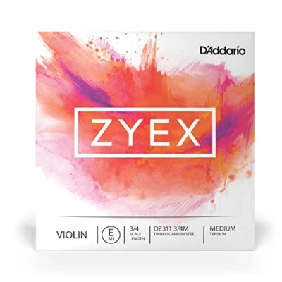 Immagine di Corda singola MI D&#039;Addario Zyex per violino, scala 3/4, tensione media