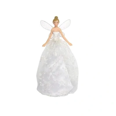Immagine di Gisela Graham Decorazione natalizia con albero glitterato, colore: argento