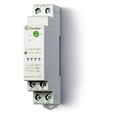 Immagine di Finder Interruttore crepuscolare 1 pz. 11.31.0.024.0000 Tensione di funzionamento:12 V, 24 V Sensibilità alla luce: 1, 30 80, 1000 lx, lx NA