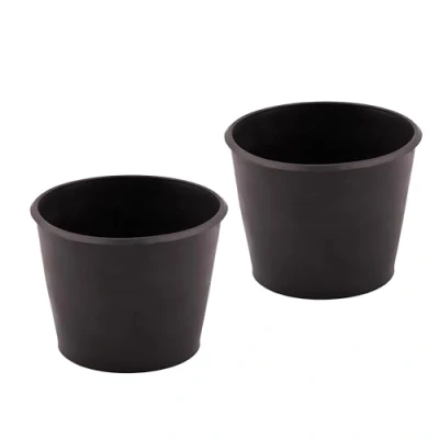 Immagine di MIVOS Set di 2 tazze per gesso 2x500ml Vaschetta IN plastica Tazza mescolare Design flessibile gesso, stucco nero MADE EU