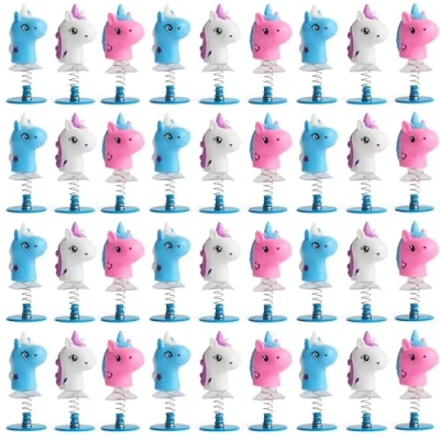 Immagine di THE TWIDDLERS 36 Giocattoli Pop up a Molla con Unicorno per Bambini, 6 cm Bomboniere Feste di Compleanno Bambine, Multipack riempitivo Sacchetti e salterini