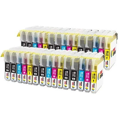 Immagine di TONER EXPERTE LC1100 LC980 30 XL Cartucce d&#039;inchiostro compatibili con Brother DCP 145C 165C 195C 197C 375CW 385C 395CN 585CW MFC 250C 290C 490CW 5890CN 5895CW 6490CW J615W 6690CW Alta Capacità
