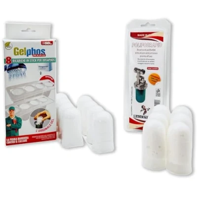Immagine di Gelphos Rapid 8 Ricariche Polifosfati per Caldaia Ricarica + 6 Cartucce 14 pz pronti all&#039;uso Dosatore