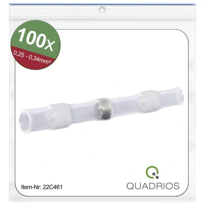 Immagine di Quadrios 22C461 Giuntafilo intermedio con guaina termoretraibile 0.25 mm² 0.34 Completamente isolato Bianco 1 KIT