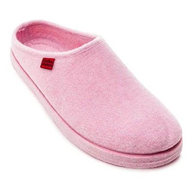 Immagine di Andrés Machado Pantofole Unisex per Donna/Uomo Estate/Inverno AM001 Parte Esterna in Feltro/Suola Gomma Antiscivolo Rosa EU 41