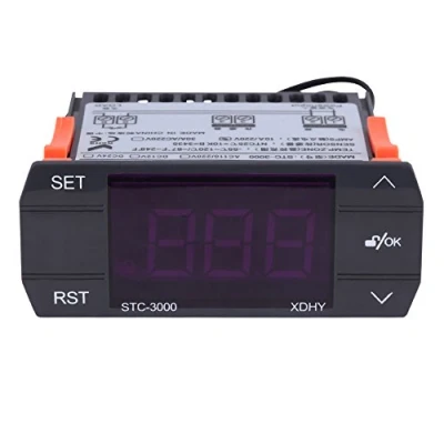 Immagine di STC 3000 DC 110V 220V Digital Termostato Termoregolatore Regolatore di Temperatura Display Temperature Controller con Sonda Sensore (110 30A)