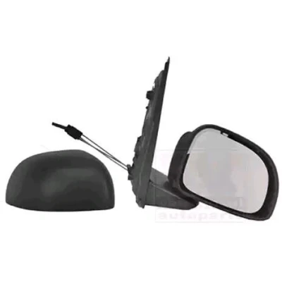 Immagine di specchio retrovisore esterno Van Wezel 1607804 Dx nero ruvido completo, convesso, per a regolazione manuale, Regolazione:comando cav
