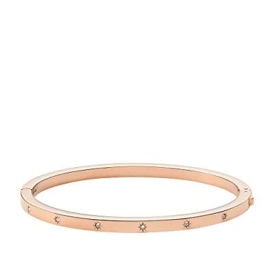 Immagine di Fossil Bracciale Da Donna Sadie, Lunghezza: 175 mm, Larghezza: 4 Altezza: mm In Acciaio Inossidabile Oro Rosa, JF04394791
