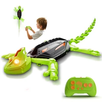Immagine di Glückpa Ricaricabile Camaleonte Telecomandato, Geco Telecomandato con occhi a LED, Lucertola Robot Giocattoli, Regalo Compleanno per Bambini Bambina 3 4 5 6 7 8+ Anni