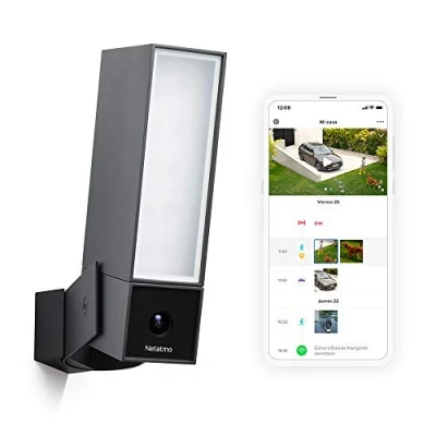 Immagine di Netatmo Telecamera Wifi Esterno, (Ricondizionato), Luce Integrata, Sensore di Movimento, Visione Notturna, senza Abbonamenti, NOC R