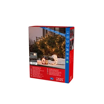 Immagine di Konstsmide Micro LED Compactlights 3848 800 Catena luminosa con avvolgicavo, diodi ambrati, trasformatore esterno 30 V, 6 W, cavo nero