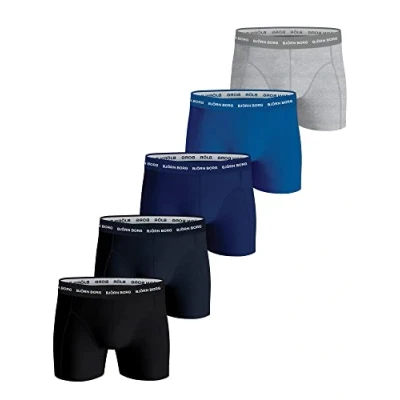 Immagine di Björn Borg Solids 5 PACK Culotte, Uomo, Taglia: XL, Blue depths