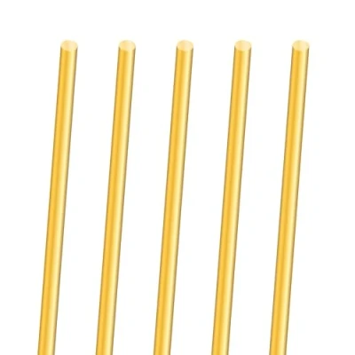 Immagine di iMeistek 5 barre in ottone da 4 mm, lunghezza 300 solido e rotondo, per tornio bar, bastone, fai te