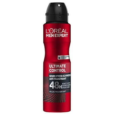 Immagine di L&#039;Oréal Men Expert Ultimate Control Deodorante Spray protegge contro il fastidioso sudore dallo stress e entusiasma grazie al suo profumo maschile (6 x 150 ml)