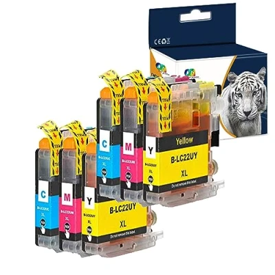 Immagine di Caidi® LC22UXL ricambio per stampante Brother LC22U XL grande capacità cartucce d&#039;inchiostro compatibile con DCP J785DW MFC J985DW (2C/2Y/2M)