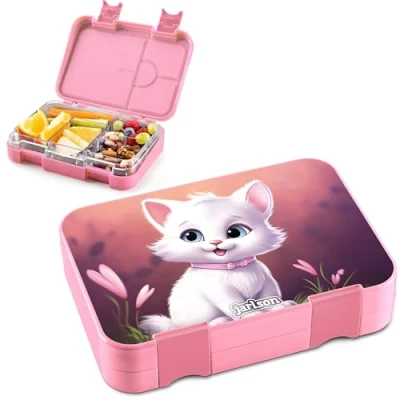 Immagine di Jarlson® Lunch Box Bambini Bento con 6 Scomparti Porta Pranzo Senza BPA per la Scuola e l&#039;asilo 850ml