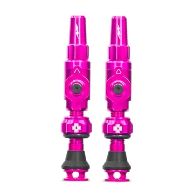 Immagine di Muc Off Big Bore Lite Tubeless Valves, Pink 35mm Precision Engineered Dust Caps for Bikes with Revolutionary Airflow Technology Presta Valve MTB/Road/Gravel