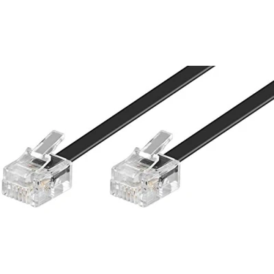 Immagine di Cavo Telefono analogico Goobay [1x RJ11 1x RJ11] 10.00 m Nero