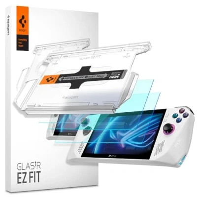 Immagine di Spigen Glas.tR EZ Fit Vetro Temperato compatibile con ASUS ROG Ally X (2024), (2023), 2 Pezzi, Installazione Facile, Cristallino, Durezza 9H Pellicola prottetiva