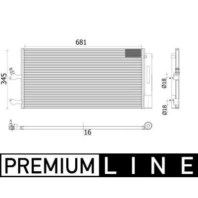 Immagine di MAHLE ORIGINAL AC 942 000P Condensatore con essiccatore 18 681 VOLVO: V60 I