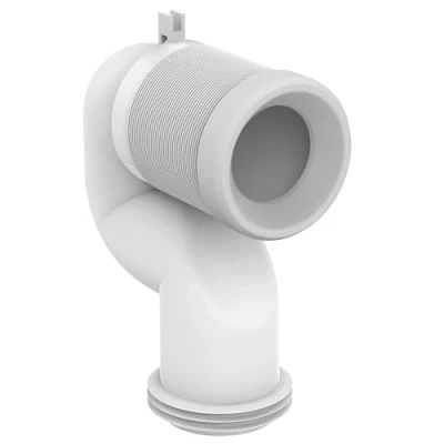 Immagine di Ideal Standard Multi Suites, Curva Tecnica per vaso a terra filo parete universale, Adattattore conversione scarico vasi Tonic II da pavimento, T002667,Grigio