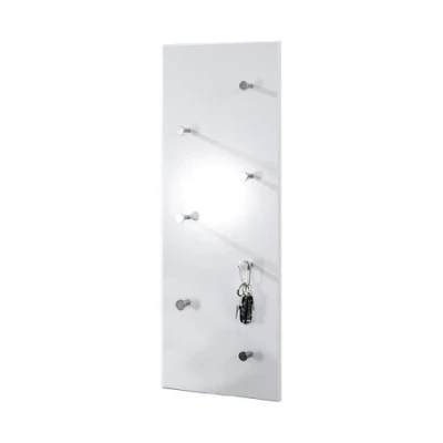 Immagine di HAKU Möbel appendiabiti da parete, MDF, bianco cromo, L 80 x P 6 A 30 cm