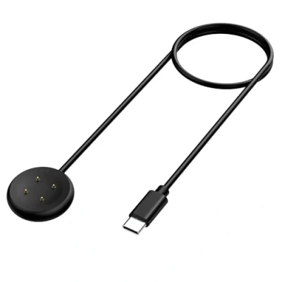 Immagine di TiMOVO Cavo di Ricarica Compatibile con Google Pixel Watch 3/Pixel 2 e Fitbit Versa4/Versa3/Sense2/Sense/Ace LTE,Cavo Magnetica Veloce da 3,3Ft,Accessori per 3,Nero,4 Pin