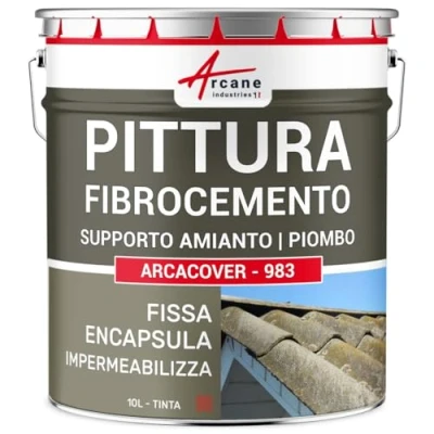 Immagine di Vernice in fibrocemento e incapsulamento di supporto amianto piombo: ARCACOVER 983 10 L Piastrella ARCANE INDUSTRIES