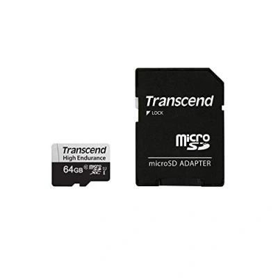 Immagine di Transcend High Endurance 350V Scheda microSDXC 64 GB Class 10, UHS I incl. Adattatore SD