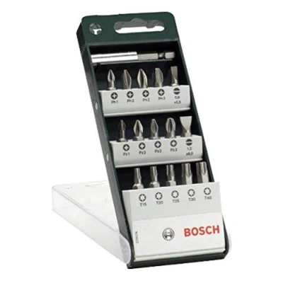 Immagine di Bosch Accessories 2609255977 Kit inserti 16 parti Taglio, Croce Phillips, Pozidriv, Esalobo Interno (TX)