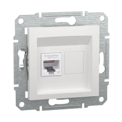 Immagine di Schneider Electric Asfora EPH4770121D RJ45 Kat.6e presa di rete, dati, IDC, colore: Bianco